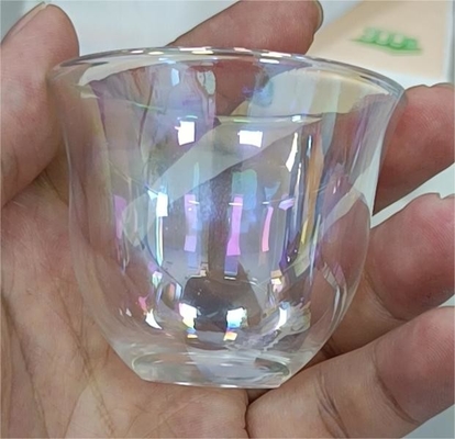 Full Automatic Glassware Glasswork Pvd Plating Machine For Golden Silver Color