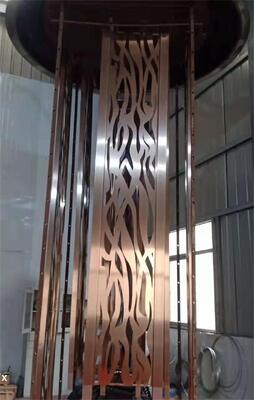 Large Chamber PVD Vacuum Coating Machine for Stainless Steel Partition Screens with Brushed Bronze Rose Gold Plating