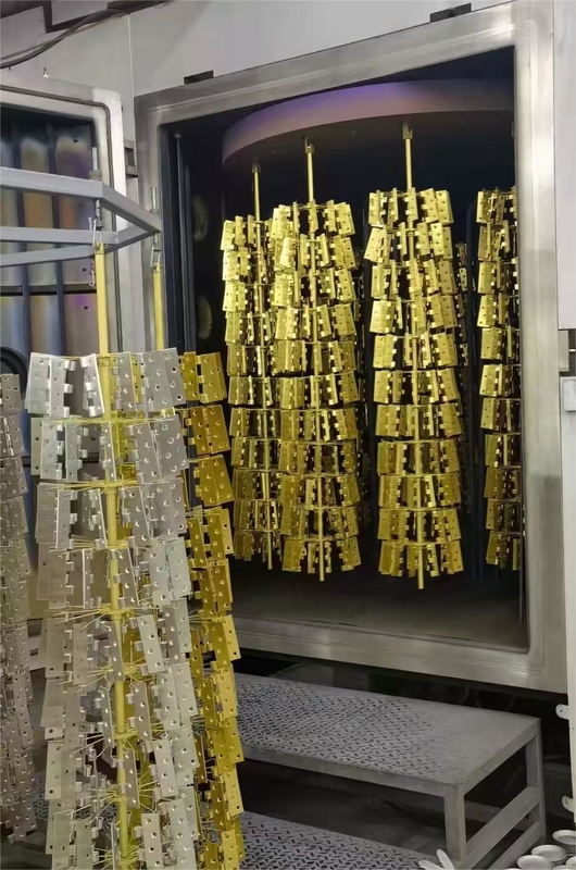 Decorative Dishes Fitting Floor Tile Golden Color PVD Vacuum Coating Machine / Ceramic Coating Machine